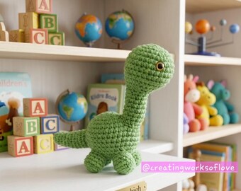 Crochet Mini Dinosaur amigurumi toy