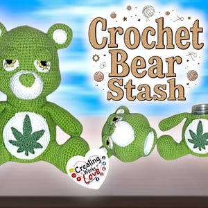 Crochet Bear Pot Stash Jar Pattern (Digital Pattern)