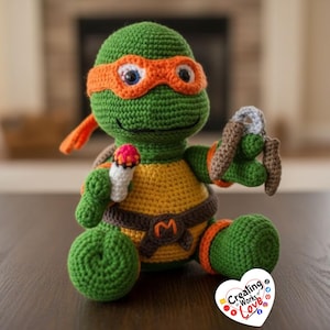 Crochet TMNT Inspired Stash Jar Pattern (PDF Pattern)