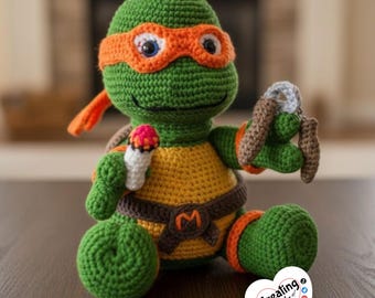 Crochet TMNT Inspired Stash Jar Pattern (PDF Pattern)