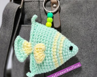Crochet Fish Keychain,  bag charm