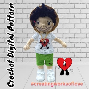 Crochet Bad Bunny (Benito) Doll Pattern