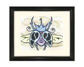 Beetle Wings Insect Art Print Nature Scarab
