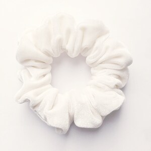 Ivory Velvet Scrunchie
