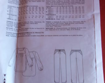 Vogue-Deisigner Rebecca Taylor Pullover Top and Pant Pattern # V1367