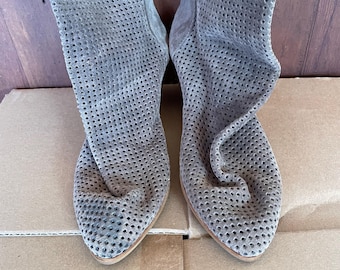 Women’s Perforated Suede Ankle Boot