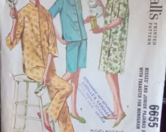 McCalls Pajama/Nightshirt Pattern #6655