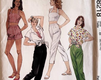 McCall’s Halter top, short, capri pant pattern #8218