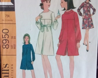 McCalls Dress/Pantdress Pattern #8950