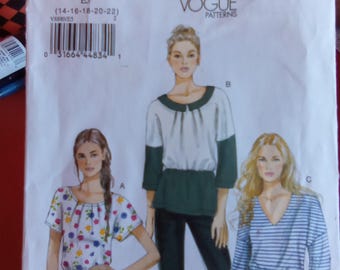 Very Easy Vogue Pullover Top Pattern # V8880