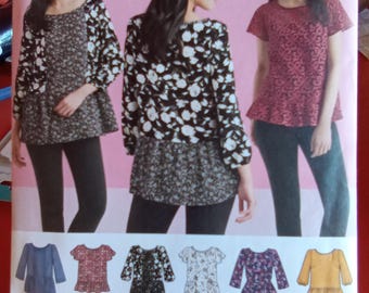 Simplicity Tunic with Peplum Pattern #8417