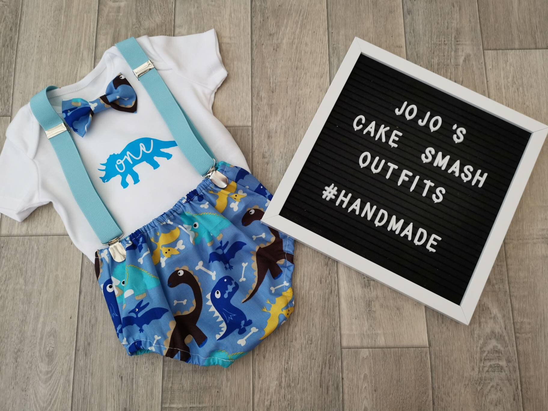 Blue//green Dinosaur Handmade.Prop Baby Boys 1st Birthday Cake Smash Outfit