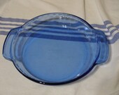 Vintage Cobalt Blue 9 quot Deep Pie Plate By Anchor Hocking