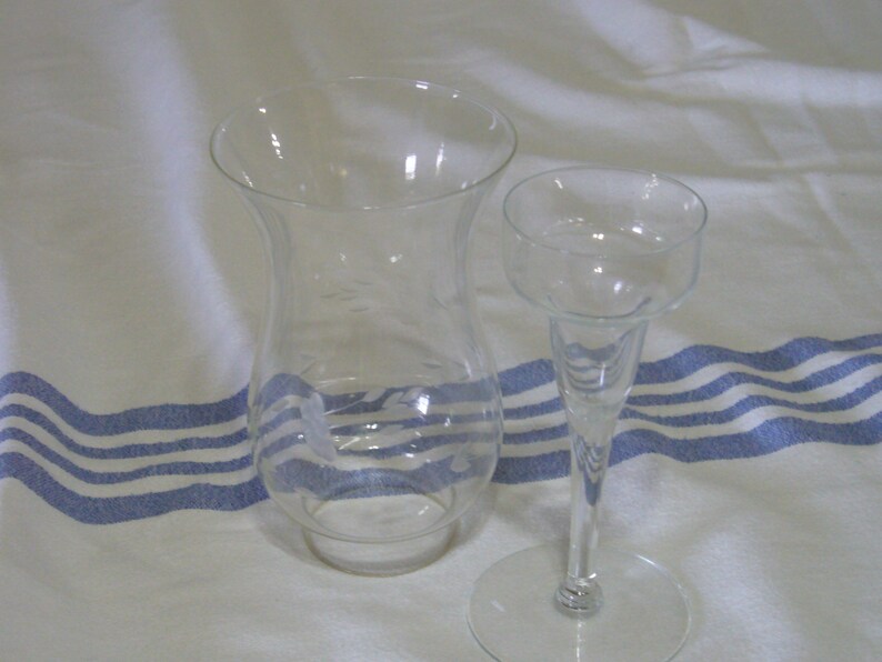 Princess House Crystal Heritage Hurricane Lamp Candle Holder Home Decor Home Living