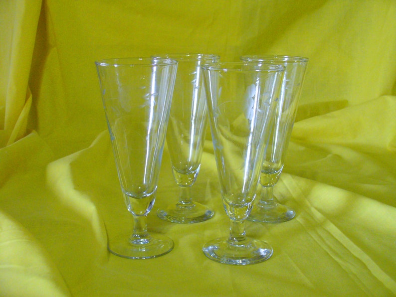 Princess House Heritage Crystal Pilsner Glasses Etsy