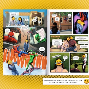 Custom Made comic book pages for any occasion/Made to Order/digital comic/birthday gift/anniversary gift/commission/custom illustration image 3