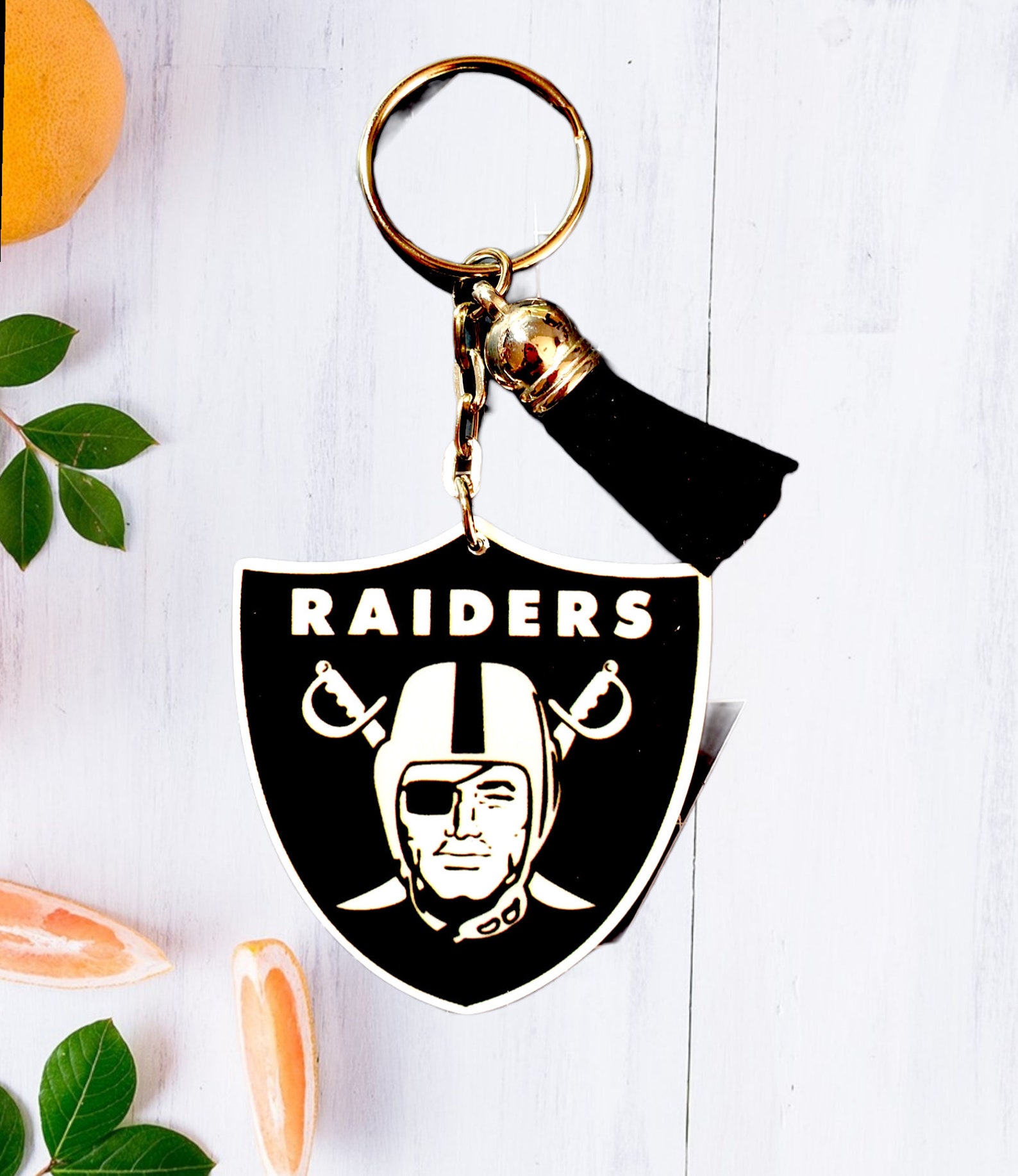 Raiders Keychain Raiders Las Vegas Raiders Llavero hecho a | Etsy