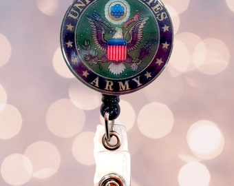 Crest US Army Retractable Badge Holder Crest US Army Retractable Badge Holder