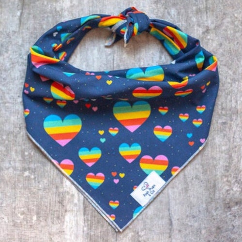 Lucien Dog Bandana Rainbow Dog Bandana Pride Dog Bandana - Etsy