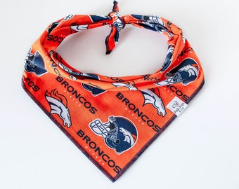 Denver Broncos Bandana, NFL Dog Bandana