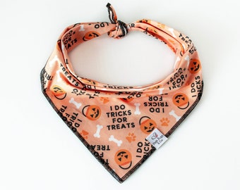 I Do Tricks for Treats Bandana, Halloween Dog Bandana