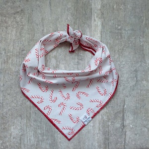 Candy Cane Dog Bandana, Christmas Dog Bandana