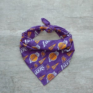 Los Angeles Lakers Dog Bandana, Basketball Dog Bandana