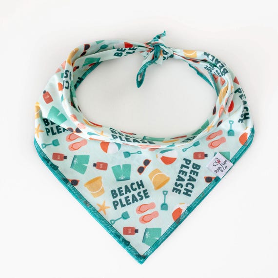 Beach Please Bandana, Beach Dog Bandana