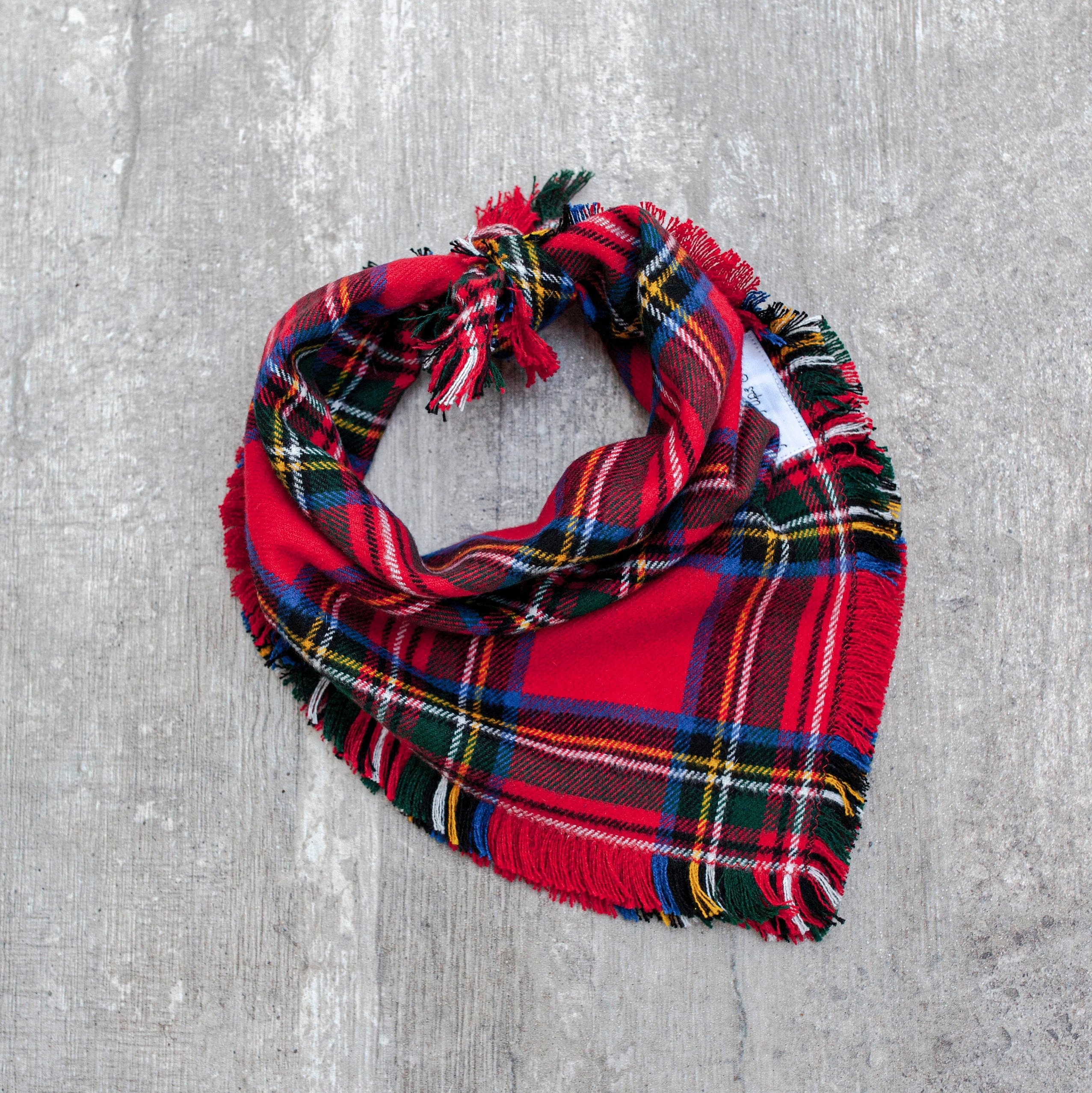Black and red plaid dog bandana sales
