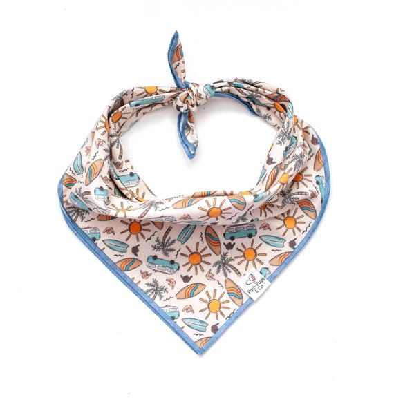 Surfer Vibes Bandana, Beach Dog Bandana