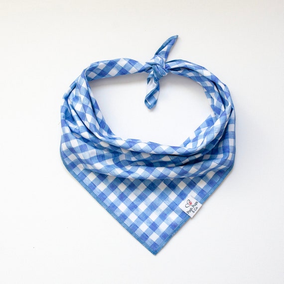 Beach House Bandana, Spring Dog Bandana, Spring Plaid Dog Bandana