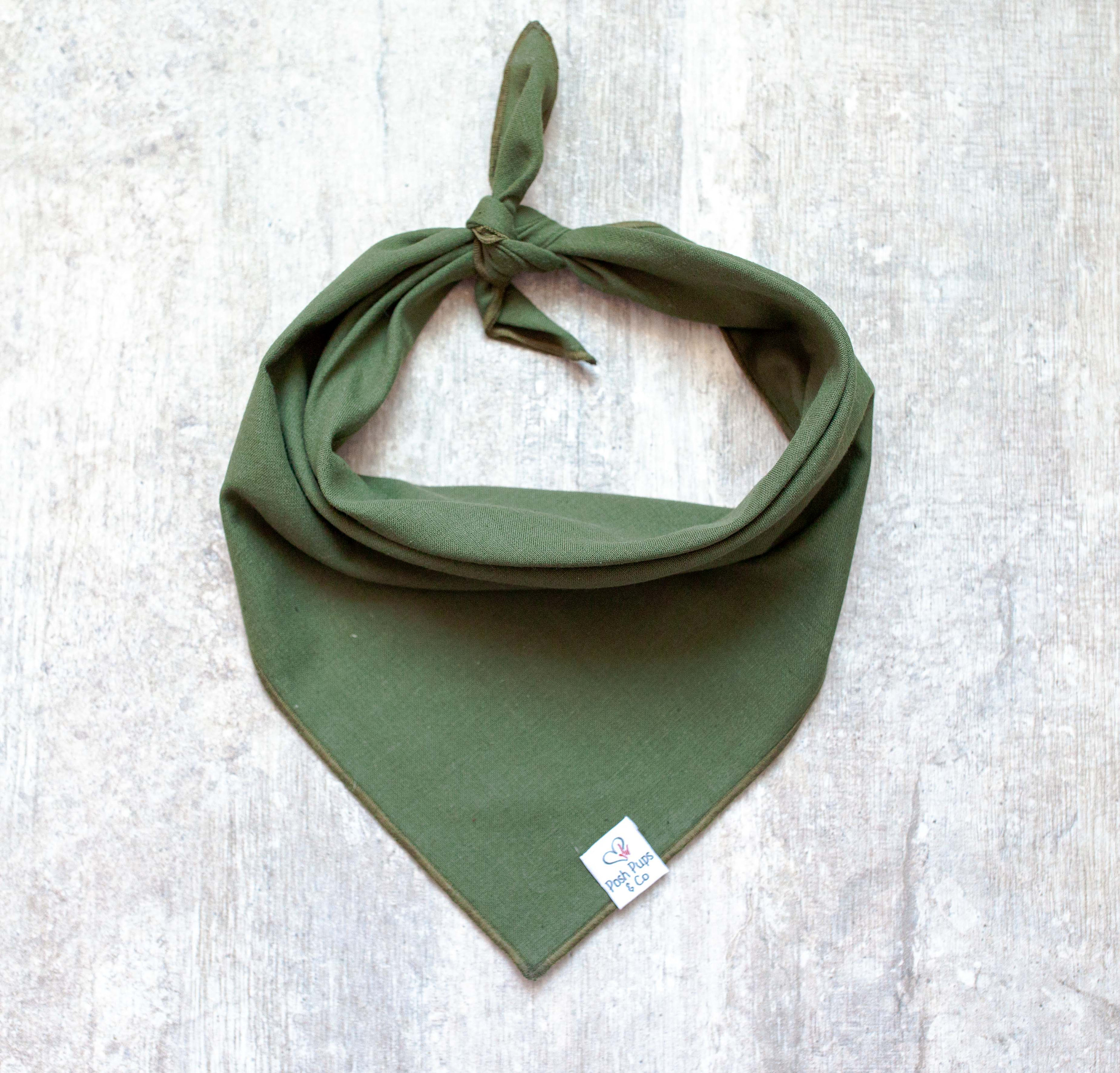 voelen taart Definitief Olive Green Bandana - Etsy