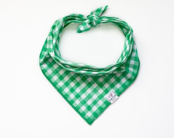 Kelly Bandana, Spring Dog Bandana, Spring Plaid Dog Bandana