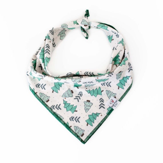 Evergreen Christmas Tree Bandana, Christmas Tree Dog Bandana