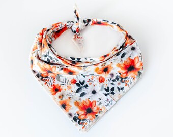 Halloween Floral Bandana , Halloween Dog Bandana