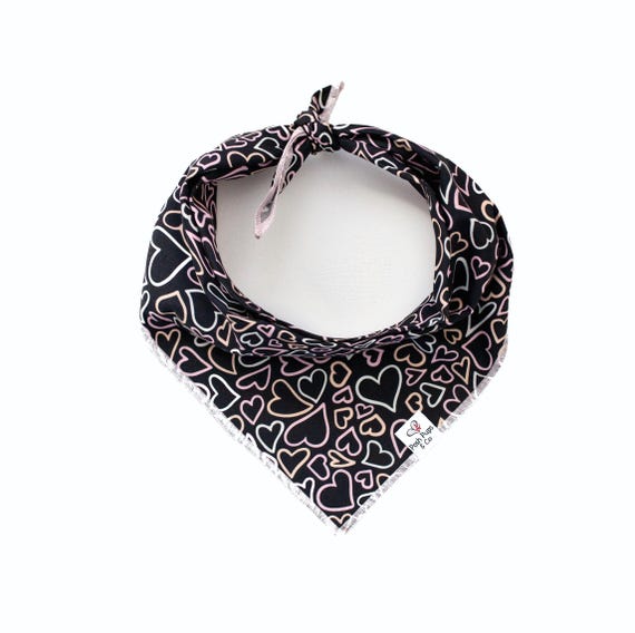 Doodle Hearts Dog Bandana, Valentine's Day Dog Bandana