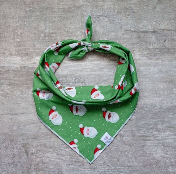 Kris Kringle Bandana, Christmas Dog Bandana, Santa Claus Dog Bandana