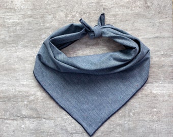 Presley Bandana, Denim Hundehalstuch