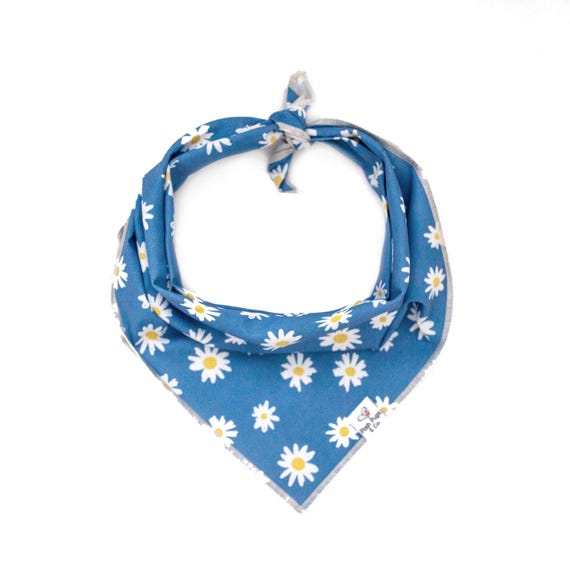 Blue Daisy Bandana, Daisy Dog Bandana