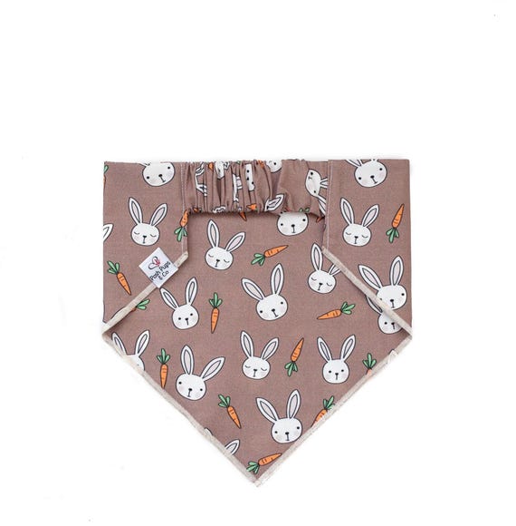 Little Rabbit Scrunchie Dog Bandana, Easter Dog Bandana
