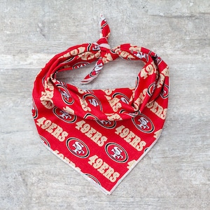San Francisco 49ers Dog Bandana: Handmade Tie-On Style
