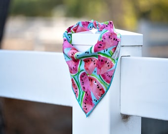 Watermelon Dog Bandana: Handmade Summer Pet Scarf