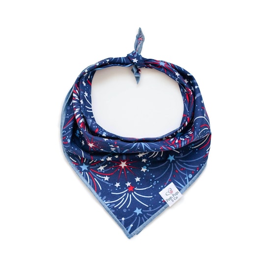 Firework Bandana, Patriotic Dog Bandana