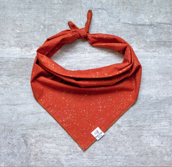 Rust Speckled Bandana, Rust Dog Bandana