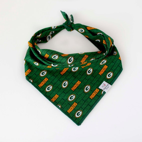 Green Bay Packers Dog Bandana, NFL Dog Bandana