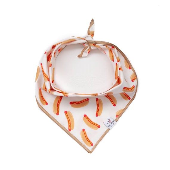 Hot Dogs Bandana, Hot Dogs Dog Bandana