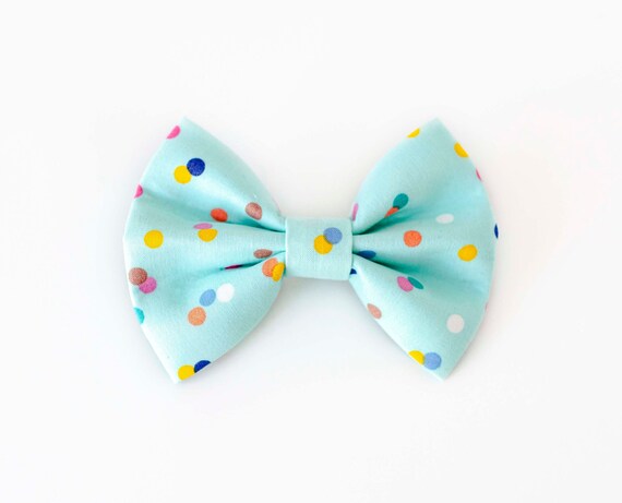 Confetti Dots Dog Bow Tie