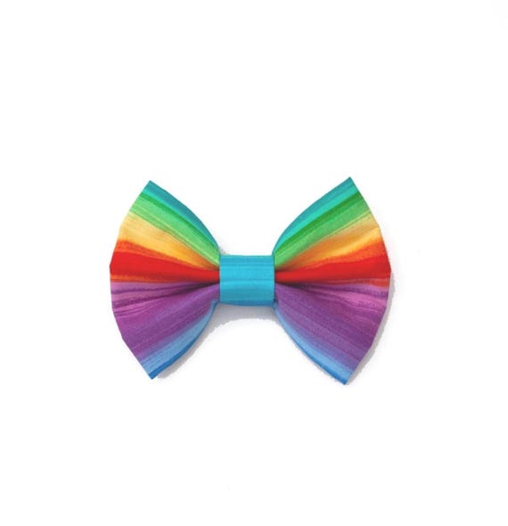 Rainbow Bow Tie, Dog Bow Tie