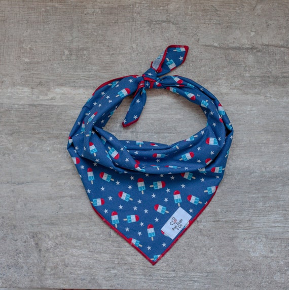 Glory Bandana, Patriotic Dog Bandana, Patriotic Popsicle Dog Bandana