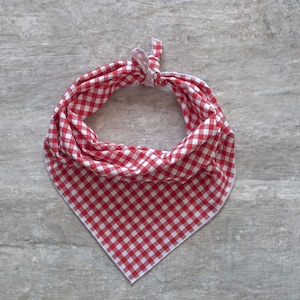 Scarlett Bandana, Red Gingham Dog Bandana